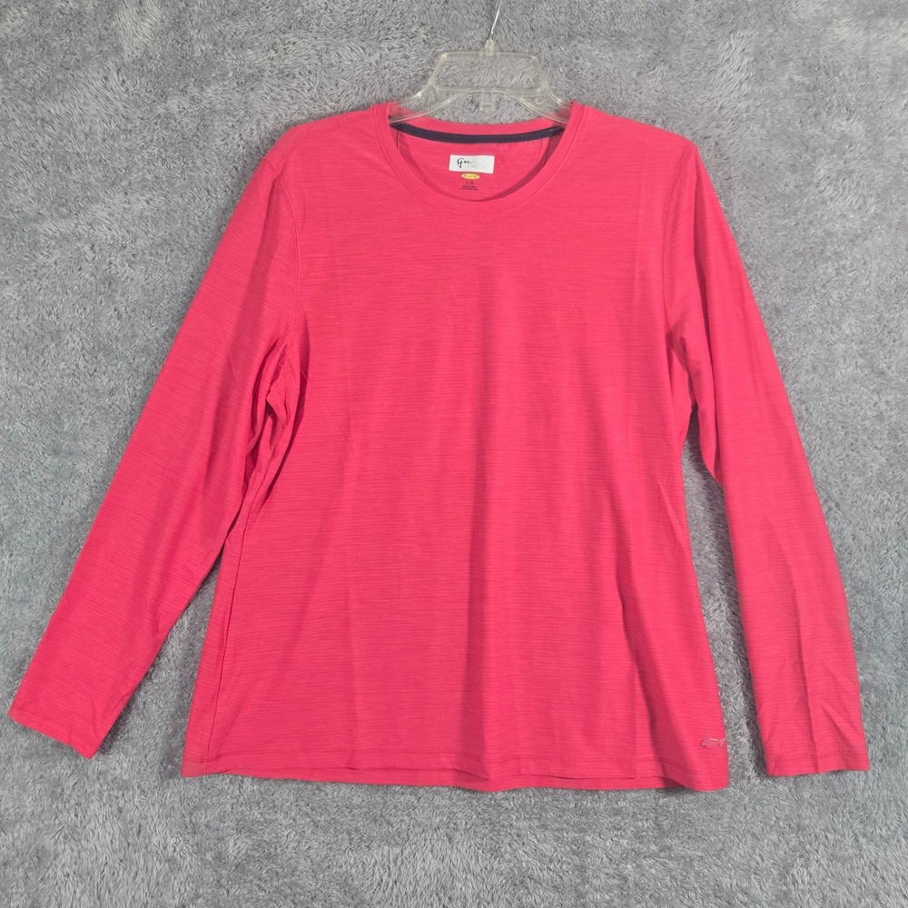 Greg Norman PlayDry Pink Long Sleeve Performance Golf Top Women Large